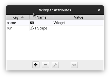 Widget Attribute Map