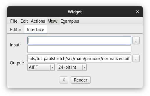 Rendered Widget Program