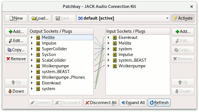 QJackCtl Patchbay
